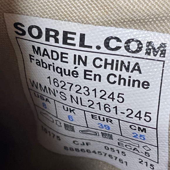 Sorel Womens Brown NL2161-245 Leather Side Zip Cap Toe Ankle Chelsea Boots Sz 8 - Picture 8 of 8